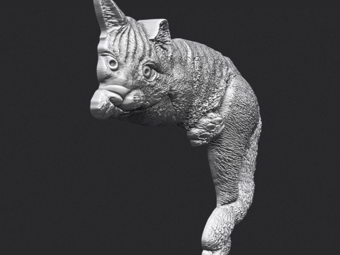 Lazy Cat Bas-Relief 3D 3D Принт Модель