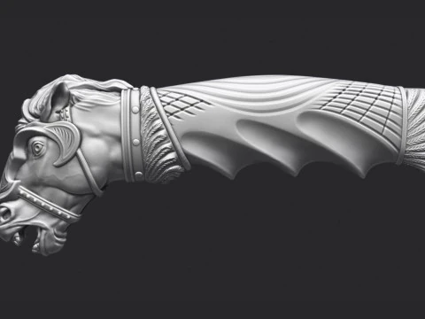 Paardenhoofd meshandvat 3D printmodel