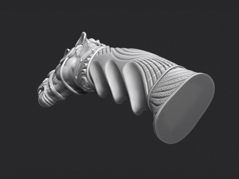 Horse Head Knife Handle 3D Druckmodell