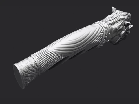 Horse Head Knife Handle 3D Print Model