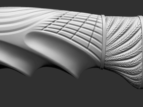 Horse Head Knife Handle 3D Print Model