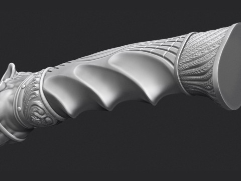 Horse Head Knife Handle 3D Druckmodell