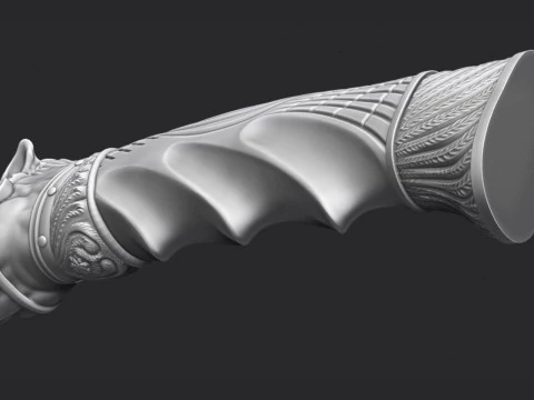 Horse Head Knife Handle 3D Print Model