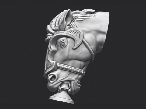 Horse Head 3D 프린트 모델