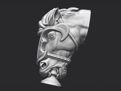 Horse Head 3D Print Model