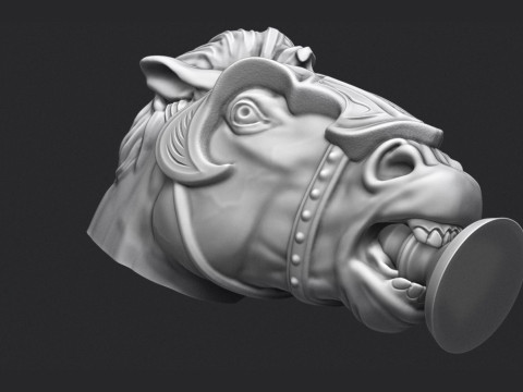 Horse Head 3D 프린트 모델