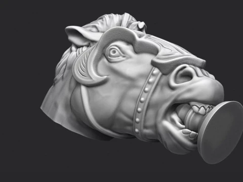 Horse Head 3D Print Model