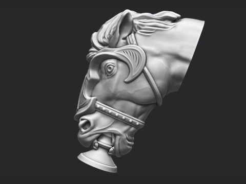 Horse Head 3D 프린트 모델