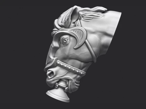Horse Head 3D Print Model