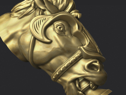Horse Head 3D 프린트 모델