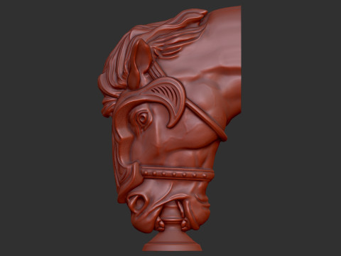 Horse Head 3D 프린트 모델