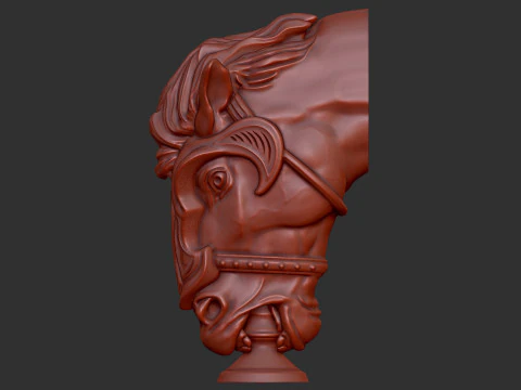 Horse Head 3D Print Model