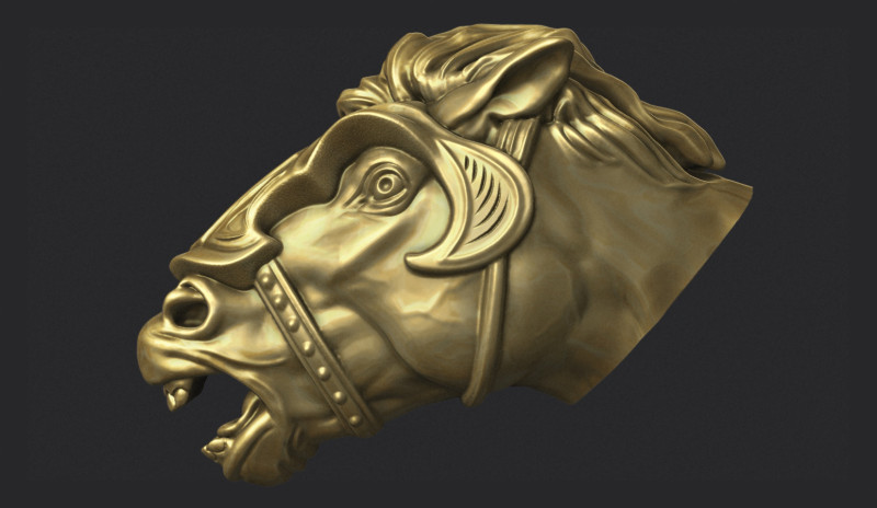 Horse Head Model do druku 3D .c4d .max .obj .3ds .fbx .stl .blend