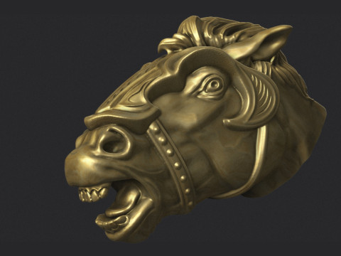 Horse Head Modelo de Impressão 3D