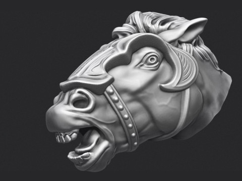 Horse Head Modelo de Impressão 3D