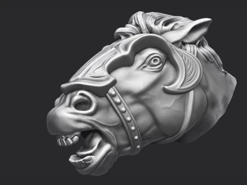 Horse Head 3D Print Model