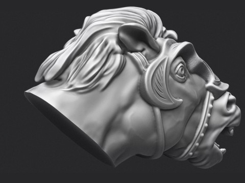 Horse Head Modelo de Impressão 3D