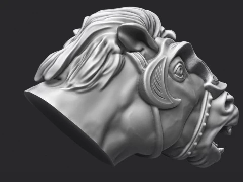 Horse Head 3D Print Model