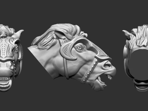 Horse Head 3D Print Model