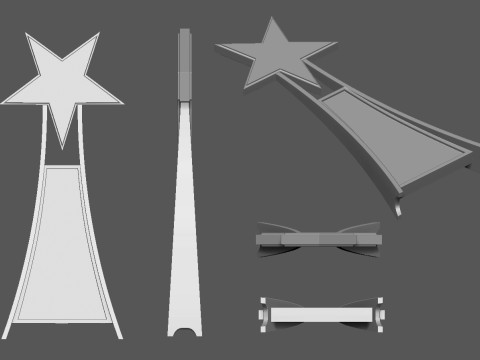 明星奖 3D 打印模型