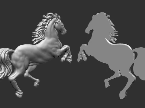 Horse Pendant 3D Print Model