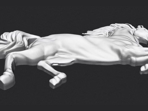 Horse Rearing Up Bas Relief 3D 打印模型