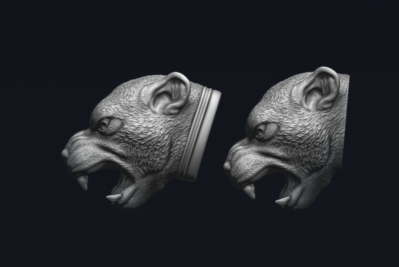 Puma Head 3Dプリントモデル .c4d .max .obj .3ds .fbx .stl .blend
