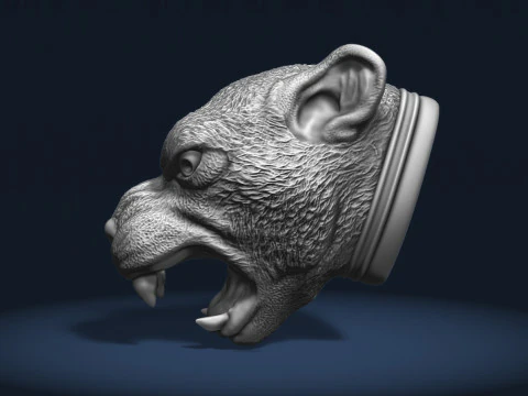Puma Head 3D Print Model