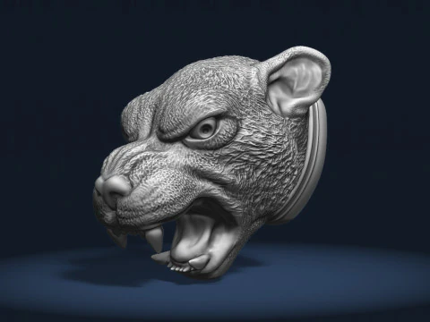 Puma Head 3D Print Model