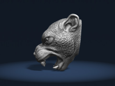 Puma Head 3Dプリントモデル