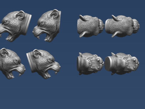 Puma Head 3Dプリントモデル