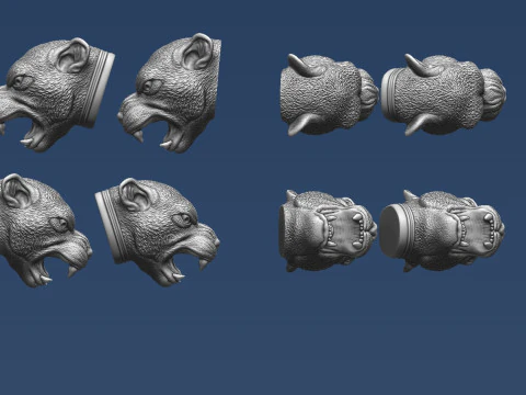 Puma Head 3D Print Model