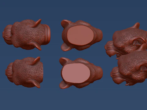 Puma Head 3D Print Model