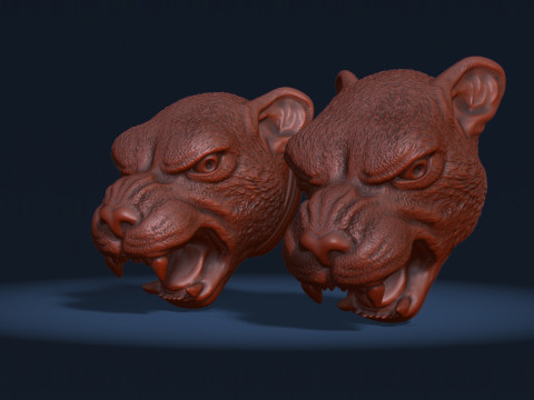 Puma Head 3Dプリントモデル