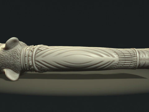 Puma Head Knife Handle 3D Print Model