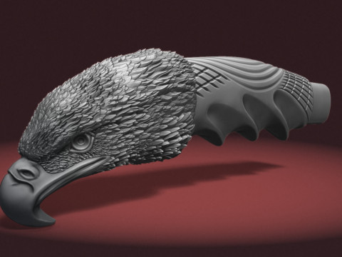 Eagle Head Knife Handle 3D printmodel