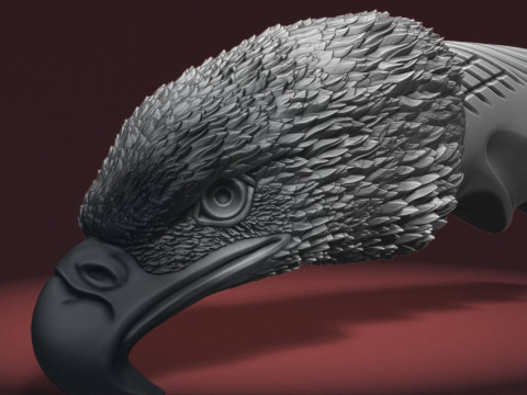 Eagle Head Knife Handle 3D printmodel