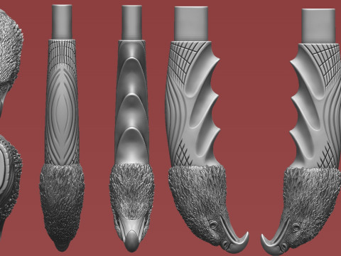 Eagle Head Knife Handle 3D printmodel