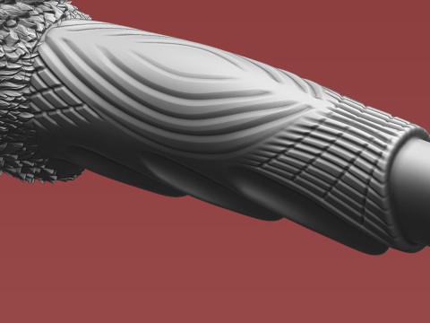 Eagle Head Knife Handle 3D printmodel