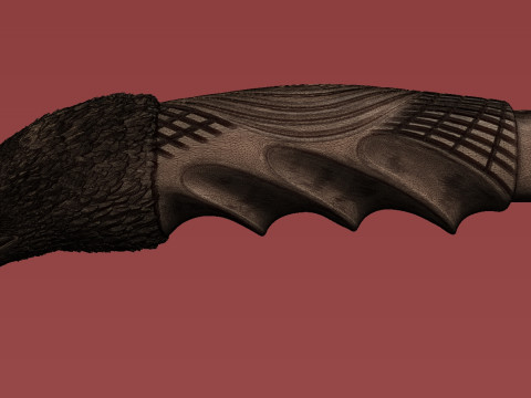 Eagle Head Knife Handle 3D printmodel