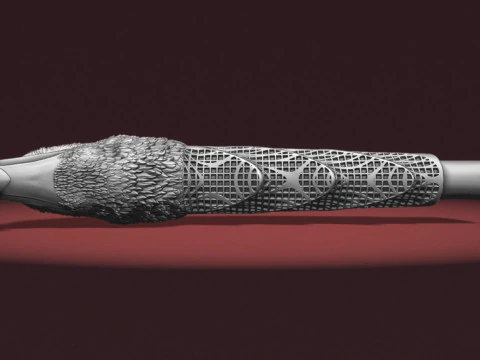 Eagle Head Knife Handle 3D Print Model