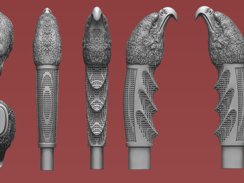 Eagle Head Knife Handle 3D Druckmodell
