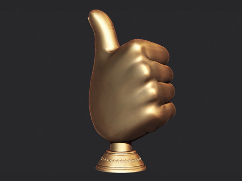 Thumbs Up Hand Gesture Award Model Cetak 3D