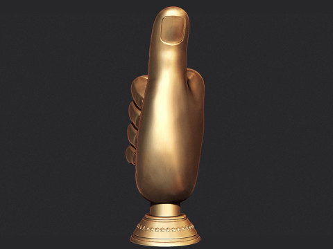 Thumbs Up Hand Gesture Award Model Cetak 3D