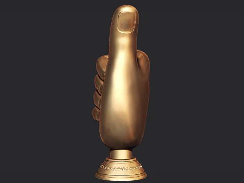 Thumbs Up Hand Gesture Award 3D Print Model