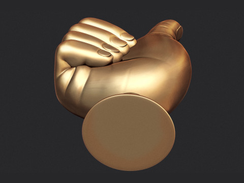 Thumbs Up Hand Gesture Award Model Cetak 3D