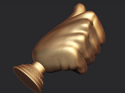 Thumbs Up Hand Gesture Award 3D Print Model