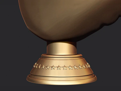 Thumbs Up Hand Gesture Award 3D Print Model
