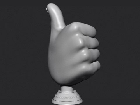 Thumbs Up Hand Gesture Award Model Cetak 3D
