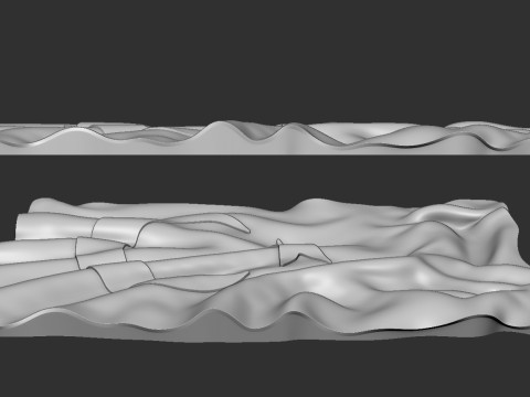 Turkish Flag Bas Relief 3D Print Model